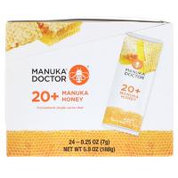 Manuka Doctor, Лесной мёд манука 20+, 24 порционных пакета, 0,25 унц. (7 г) каждый