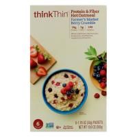 Think Thin, Фермерская овсяно-ягодная смесь с протеином и клетчаткой, 6 пакетов, 1,76 унц. (50г ) каждый