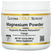 California Gold Nutrition, Магний в растворимом порошке, со вкусом апельсина, 373 г (13,1 унций)