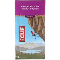 Clif Bar, Энергетический батончик, шоколадная крошка и персик, 12 батончиков, 2,40 унции (68 г) каждый