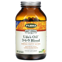 Flora, Udo's Choice, Udo's Oil 3·6·9 Смесь, 180 вегетарианских мягких капсул