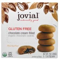 Jovial, Органическое шоколадное печенье с начинкой из шоколадного крема, без глютена, 6 пакетиков по 1,2 унции (33 г)