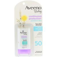 Aveeno, Солнцезащитный детский крем для лица широкого спектра с SPF 50 в форме стика, 0.5 унций (14 g)