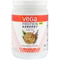 Vega, Protein & Energy with 3g MCT Oil, Cold Brew Coffee, 18.6 oz (526 g)