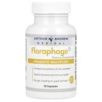 Arthur Andrew Medical, Floraphage, мультипликатор пробиотиков, 30 капсул