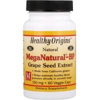 Healthy Origins, Экстракт виноградных косточек MegaNatural-BP, 150 мг, 60 капсул