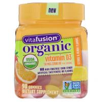 VitaFusion, Organic Vitamin D3, Citrus & Berry, 50 mcg, 2000 МЕ, 90 Gummies