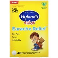 Hyland's Naturals, 4 Kids, Earache Relief, Ages 2-12, 40 Quick-Dissolving Tablets
