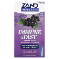 Zand, Immune Fast, сладкая бузина, 30 жевательных таблеток