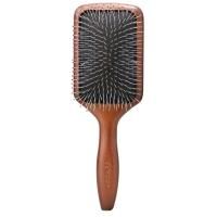 Conair, Tangle Pro Detangler, деревянная плоская расческа, для нормальных и густых волос, 1 шт.