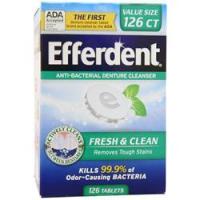 Efferdent, Антибактериальное средство для чистки зубных протезов Fresh & Clean 126 таблеток