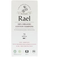 Rael, 100% Organic Cotton Tampons with Biodegradable Applicator, Regular, 16 Tampons