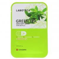 Leaders, Labotica, мягкая маска для кожи с зеленым чаем 1 маска, 20 мл