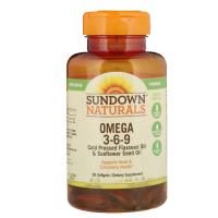 Sundown Naturals, Омега 3-6-9, 50 мягких таблеток