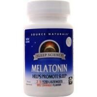 Source Naturals, Мелатонин (2,5 мг) Апельсин 120 пастилок
