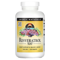 Source Naturals, Ресвератрол, 500 мг, 120 таблеток