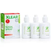 Xlear, Xylitol, спрей для носа, натуральный соляной раствор, 3 флакона, 0,75 жидкой унции (22 мл) каждый