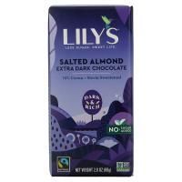 Lily's Sweets, 70% темный шоколад, Соленый миндаль, 2,8 унц. (80 г)