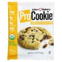 Julian Bakery, Pro Cookie, арахисовая паста и шоколадная крошка, 58 г (2,04 унции)