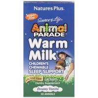 Nature's Plus, Source of Life, «Парад животных», жевательные конфеты для детей со вкусом теплого молока, сказочная ваниль, 30 «животных»
