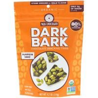 Taza Chocolate, Organic, 80% Dark Bark Chocolate Snacking Thins, Pumpkin Seed, 4.2 oz (119 g)