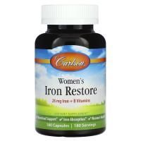 Carlson Labs, Women's Iron Restore, 28 mg Iron + B Vitamins, 180 Capsules