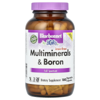 Bluebonnet Nutrition, Мультиминералы с добавлением бора, без содержания железа, 180 капсул в растительной оболочке