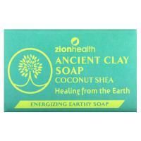 Zion Health, Кусковое мыло с древней глиной, кокос и ши, 170 г (6 унций)