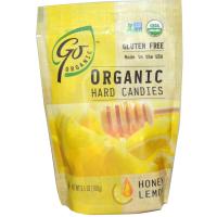 GoOrganic, Органические леденцы, мед и лимон, 3,5 унции (100 г)