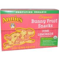 Annie's Homegrown, Organic Bunny Fruit Snack, Pink Lemonade, 5 Pouches, 0.8 oz (23 g)