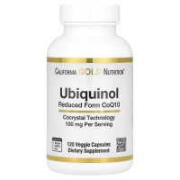 California Gold Nutrition, Убихинол в восстановленной форме, коэнзим Q10, 120 растительных капсул