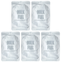 Lapcos, Milk Feel, отшелушивающие и очищающие диски, 5 шт., по 7 г (0,24 унции) каждый