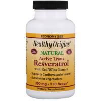 Healthy Origins, Активный транс-ресвератрол, 300 мг, 150 вегетарианских капсул
