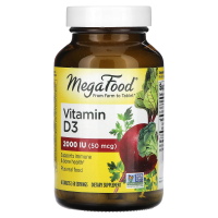 MegaFood, Витамин D3, 2000 МЕ, 60 таблеток