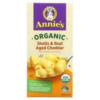 Annie's Homegrown, Сертифицированные органические ракушки и настоящий выдержанный чеддер, макароны и сыр, 6 унций (170 г)