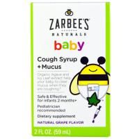 Zarbee's, Детский сироп от кашля и мокроты, с натуральным виноградным вкусом, 2 жидкие унции (59 мл)