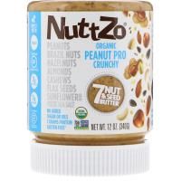 Nuttzo, Органическое, арахис про, 7 орехов и масло семян, хрустящее, 12 унций (340 г)