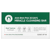 Some By Mi, Очищающее мыло "Чудо", 30 дней, кислоты AHA, BHA и PHA, 160 г