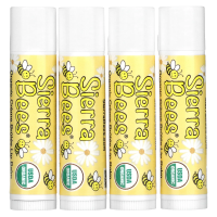 Sierra Bees, Органические бальзамы для губ, крем брюле, 4 в упаковке, по 4,25 г (0,15 унц.) каждый