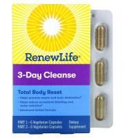 Renew Life, 3-Day Cleanse, полное восстановление организма, 12 вегетарианских капсул