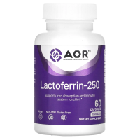Advanced Orthomolecular Research AOR, Лактоферрин - 250, 60 растительных капсул