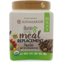 Sunwarrior, Illumin8, растительный органический заменитель еды и чудо-пища, мокка, 400 г