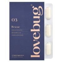 LoveBug Probiotics, Rescue, вагинальные свечи, 03, 14 вагинальных суппозиториев