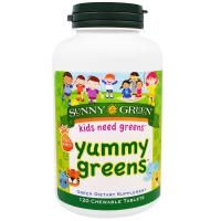 Sunny Green, Вкусная зелень, фруктовый пунш, 120 жевательных таблеток