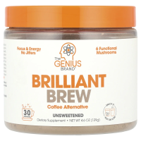 The Genius Brand, Brilliant Brew, альтернативный кофе, несладкий, 129 г (4,6 унции)