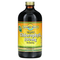 Dynamic Health, Хлорофилловая жидкость (100 мг) Натуральная мята 16 жидких унций