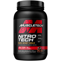 Muscletech, Performance Series, Nitro Tech, 100% Whey Gold (100% сыворотка), двойной шоколад, 1,02 кг (2,24 фунта)