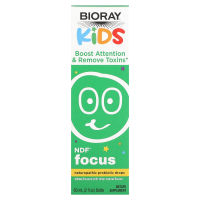Bioray Inc., NDF "Фокус", повышает внимание и выводит токсины,  для детей, цитрусовый вкус, 2 жид. унций (60 мл)