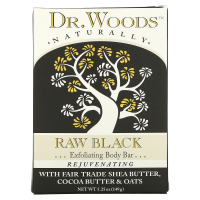 Dr. Woods, Мыло с маслом ши, необработанное черное, 5,25 унций (149 г)