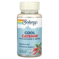 Solaray, Cool Cayenne With Butcher's Broom, 90 вегетарианских капсул
